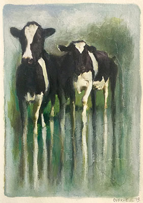 artmini koeienschilderij sylvie overheul rotterdam