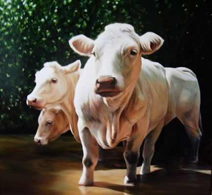 schilderij koeien