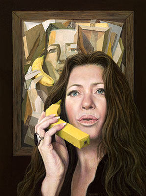 zelfportret portretschilder sylvie overheul rotterdam